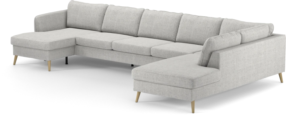 County - 4-sits soffa med schäslong vänster och divan höger - Grå