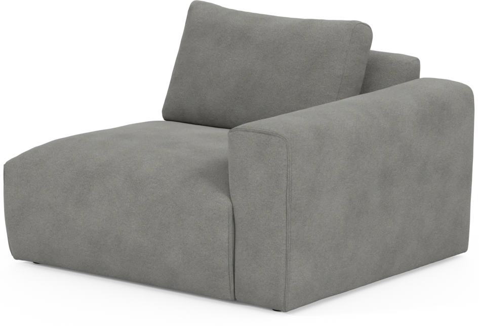 Free - 1,5-sits med armstöd höger - Grå