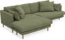 Harper - 4-sits med schäslong XL vänster - Grön