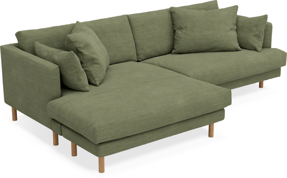 Harper - 4-sits med schäslong XL vänster - Grön