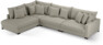 Rossi - 4-sits soffa med divan vänster - Grå
