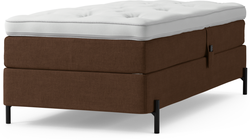 Delux Sense - Ställbar säng, enkelsäng med bäddmadrass och sängben