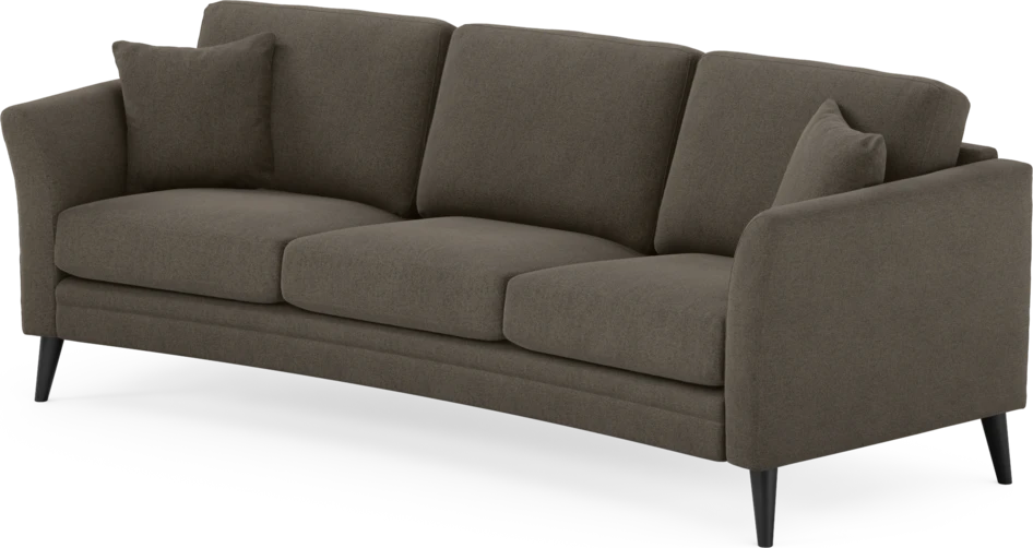 Eden - 3-sits soffa svängd - Brun