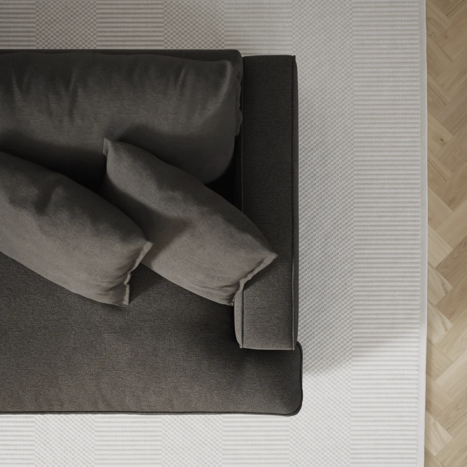 Mila - 3-sits soffa, hel dyna - Brun