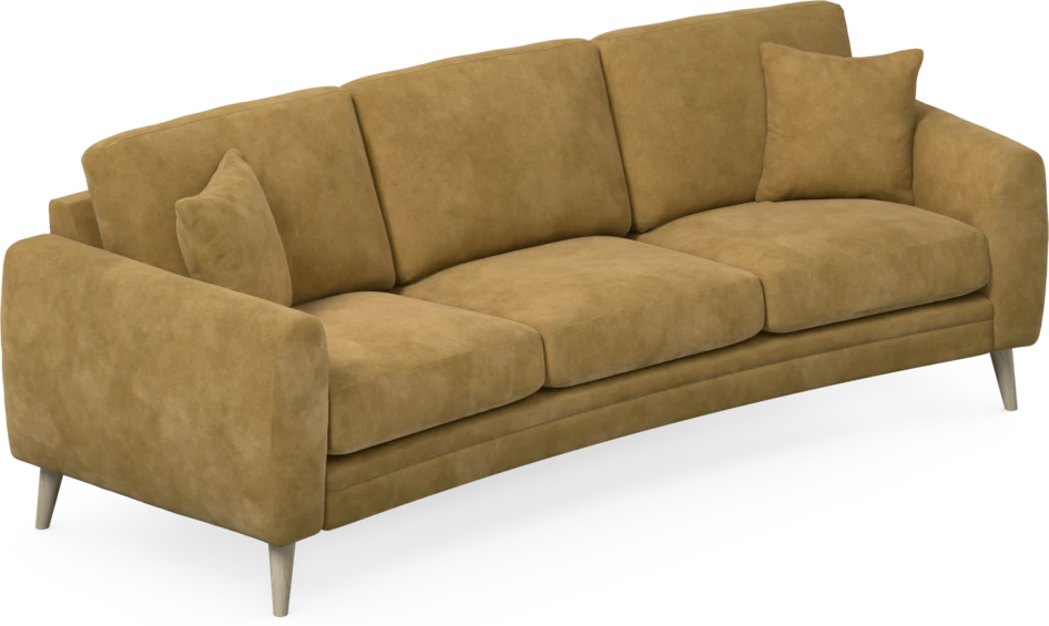 Eden - 3-sits soffa svängd - Gul