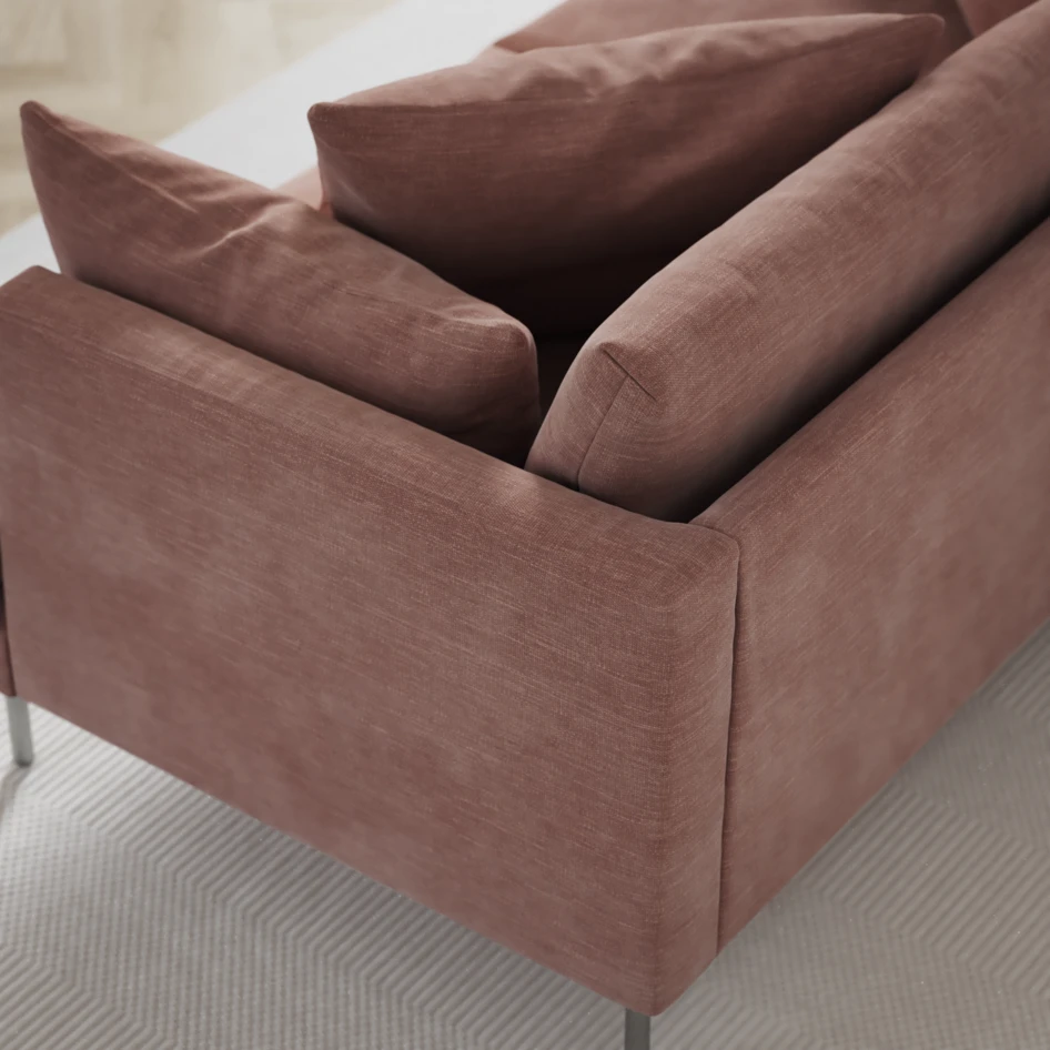 Harper - 4-sits soffa - Rosa