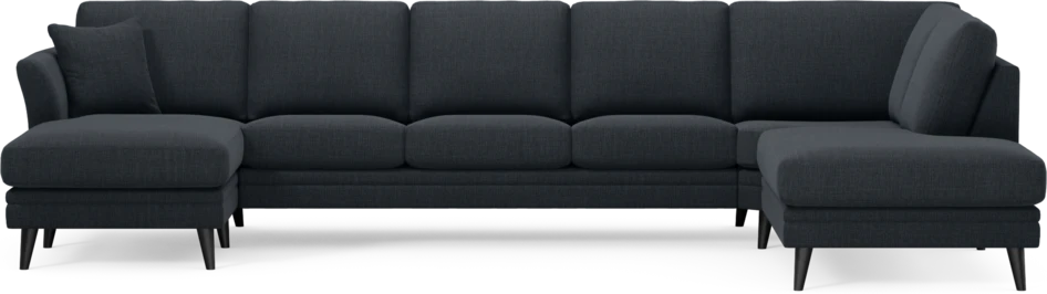 Eden - 3-sits soffa med schäslong vänster och divan höger - Blå