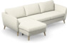 County - 3-sits soffa med flyttbar schäslong - Vit