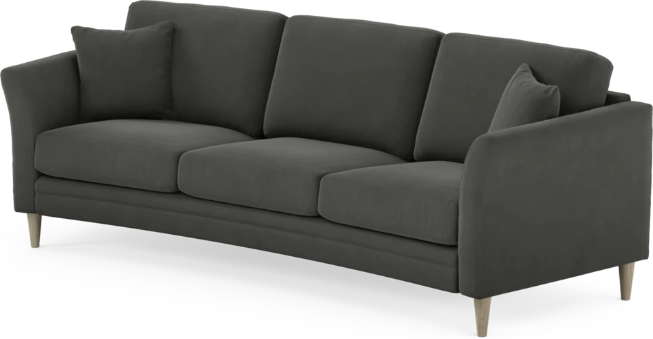 Eden - 3-sits soffa svängd - Grå