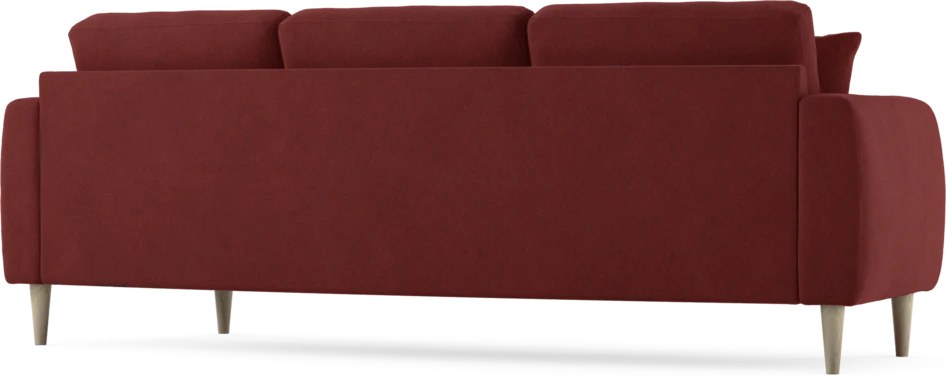 Eden - 3-sits soffa svängd - Röd