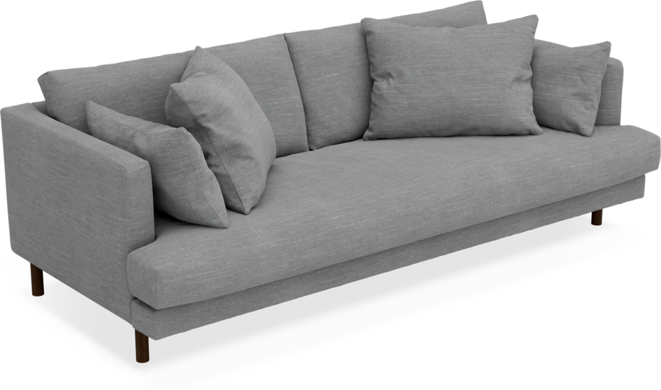 Harper - 3-sits soffa, hel dyna - Grå