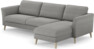 Bridge - 3-sits soffa med schäslong höger - Grå