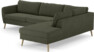 County - 2,5-sits soffa med divan höger - Grön