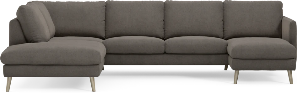 Madison Lux - 2-sits soffa med divan vänster och schäslong höger - Brun