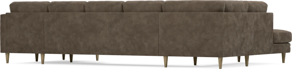 Eden - 3-sits soffa med divan vänster och schäslong höger - Brun