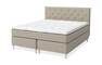 Sleep Delux - Kontinentalsäng, dubbelsäng med bäddmadrass Dream Delux vit - Beige