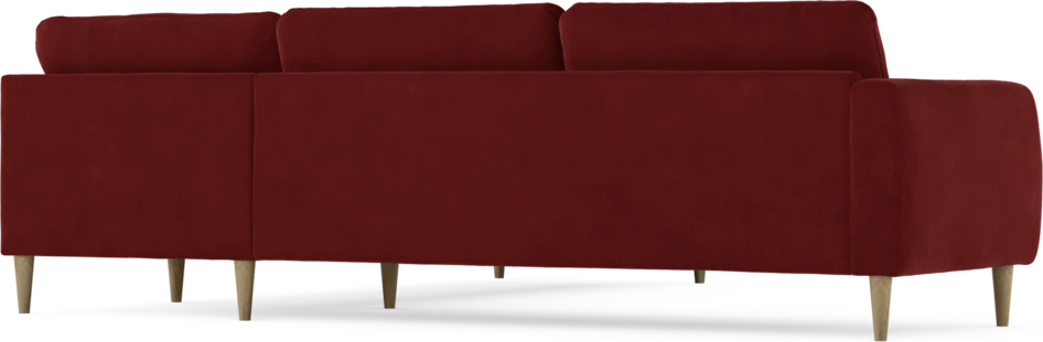 Bridge - Hörnsoffa, 3+3-sits - Röd