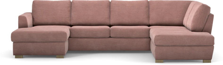 Friday - 3-sits soffa med schäslong vänster och divan höger - Rosa