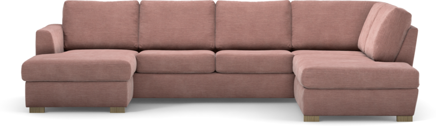 Friday - 3-sits soffa med schäslong vänster och divan höger - Rosa