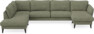 Bridge - 3-sits soffa med divan vänster och schäslong höger - Grön