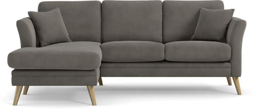 Eden - 2-sits soffa med schäslong - Grå