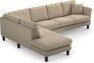 Eden - 3-sits soffa med divan - Beige