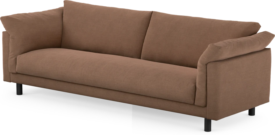 Cherrie - 4-sits soffa, hel dyna, fast klädsel - Orange