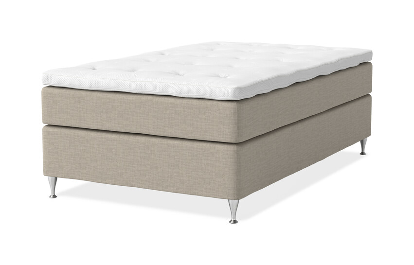 Sleep Delux - Kontinentalsäng, enkelsäng med bäddmadrass Sleep Delux vit - Beige