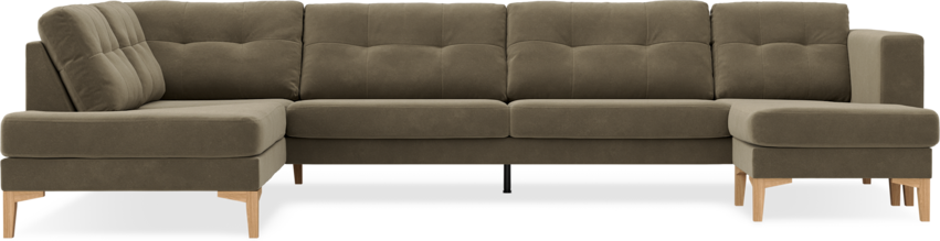Rio - 4-sits soffa med divan vänster och schäslong höger - Grön