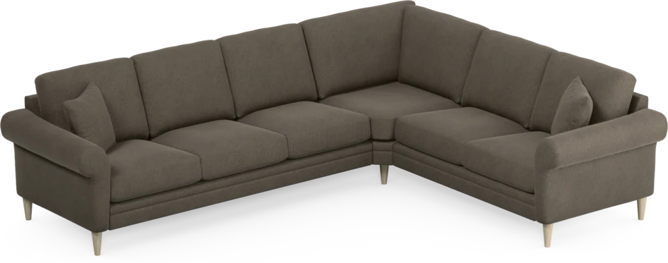 Eden - Hörnsoffa, 3+2-sits - Brun