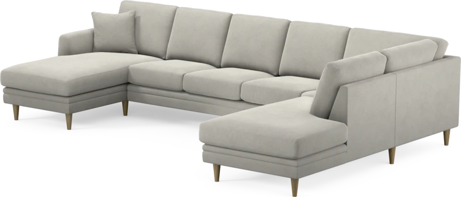Eden - 3-sits soffa med schäslong vänster och divan höger - Grå