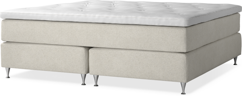 Delux Exclusive - Kontinentalsäng, dubbelsäng med bäddmadrass - Beige
