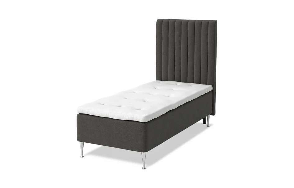 Dream Delux - Ramsäng, enkelsäng med bäddmadrass Dream Delux vit - Svart