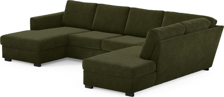 Friday - 3-sits soffa med schäslong vänster och divan höger - Grön