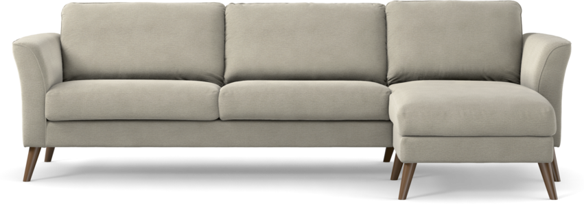 Bridge - 3-sits soffa med schäslong höger - Brun