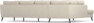 County - 3-sits soffa med divan vänster - Beige