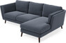 Madison Lux - 2-sits soffa med schäslong höger - Blå