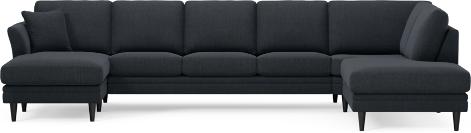 Eden - 3-sits soffa med schäslong vänster och divan höger - Blå