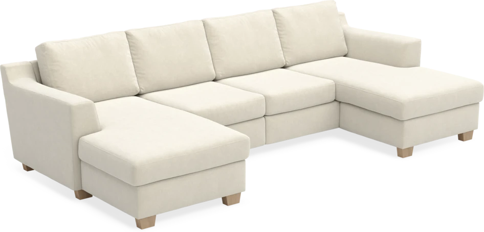 Friday - 2-sits soffa med två schäslonger - Beige