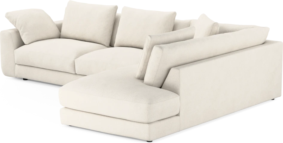 Amie - 3-sits med divan höger - Vit