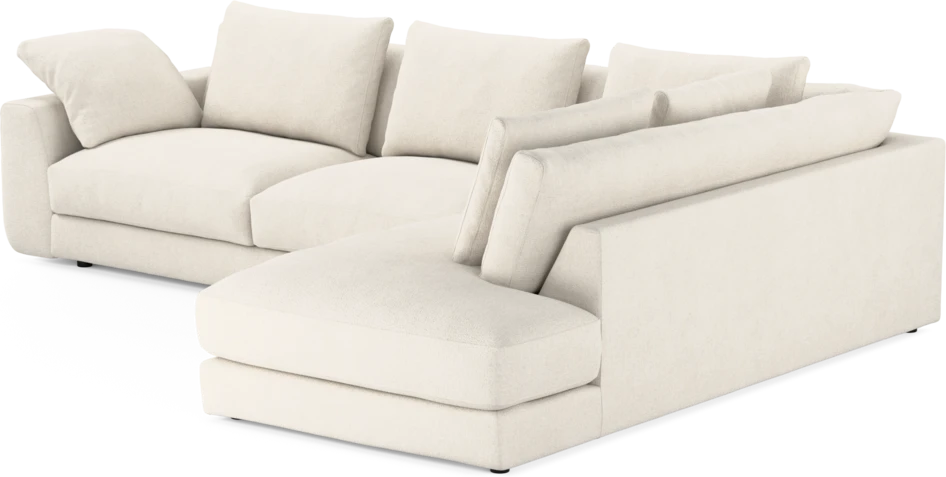 Amie - 3-sits med divan höger - Vit