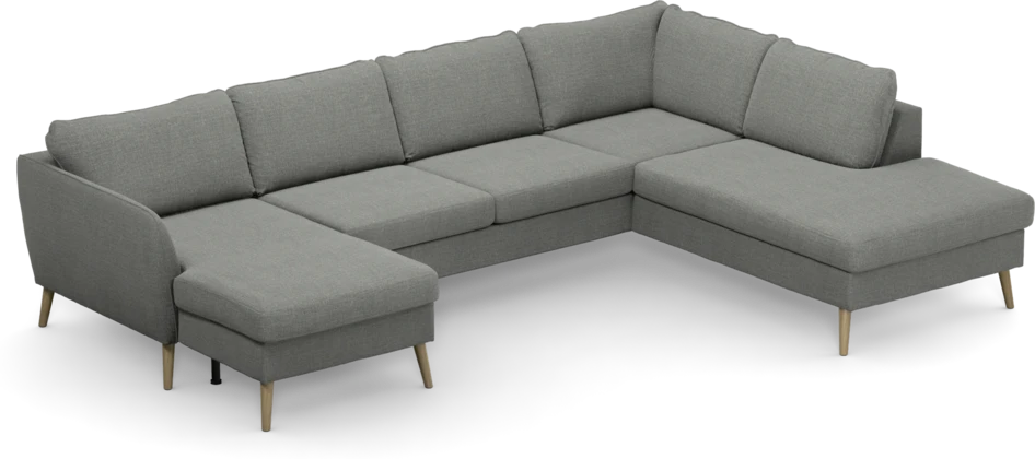 County - 3-sits soffa med schäslong vänster och divan höger - Grå