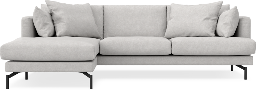Harper - 3-sits soffa med schäslong XL vänster - Grå
