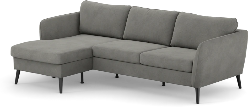 County - 3-sits soffa med flyttbar schäslong - Grå