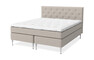 Sense Delux - Kontinentalsäng, dubbelsäng med bäddmadrass Dream Delux vit - Beige