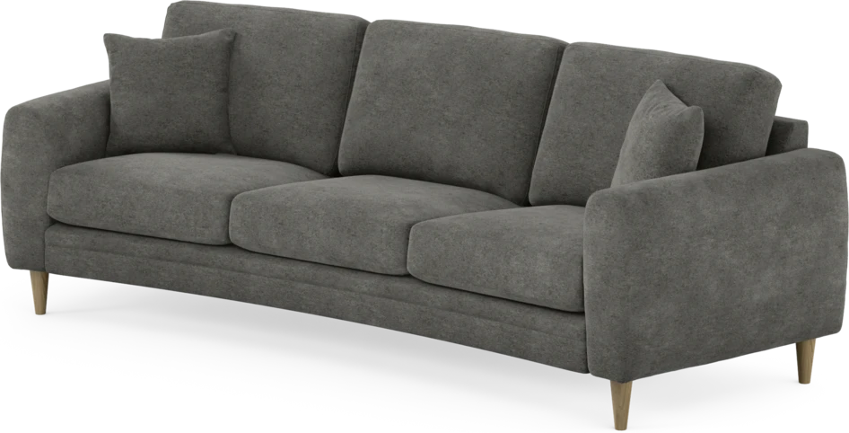 Eden - 3-sits soffa svängd - Grå