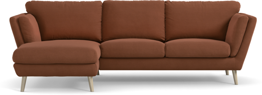 Madison Lux - 2-sits soffa med schäslong vänster - Röd