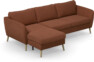 County - 3-sits soffa med flyttbar schäslong - Orange