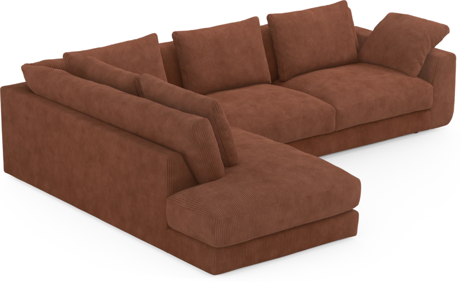 Amie - 3-sits med divan vänster - Orange