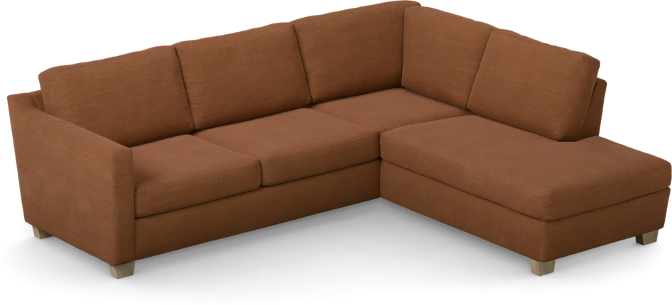 Friday - 2,5-sits soffa med divan höger - Orange